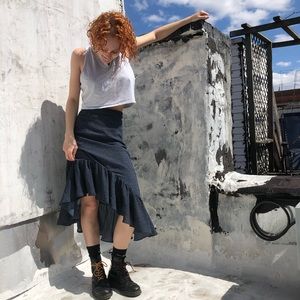 High waist midi skirt